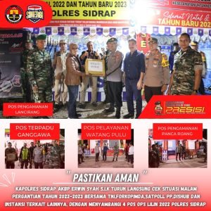Malam Pergantian Tahun Kondusif, Kapolres Sidrap Berterima Kasih pada Masyarakat