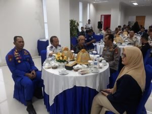 Tingkatkan Koordinasi Wakapolres Pelabuhan Makassar Hadiri coffee morning Kantor Kesyahbandaran Utama