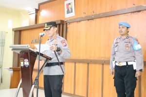 Kapolres Sidrap Pimpin Upacara Kenaikan Pangkat Pengabdian Terhadap Personelnya