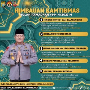 Berikan Rasa Aman di Bulan Ramadan, Kapolda Sulsel Irjen Pol Setyo Budi berikan Himbauan ke Masyarakat