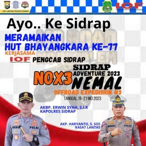 Peringati Hari Bhayangkara ke 77, Polres Sidrap Bekerjasama IOF Pengcab Sidrap Akan Gelar Kegiatan Off Road