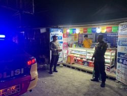 Antisipasi Gangguan Kamtibmas, Polsek Dua Pitue Polres Sidrap Terus Gencarkan Patroli Malam Hari