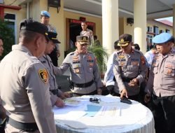 Polres Sidrap Gelar Pemeriksaan Senpi Dinas Berkala