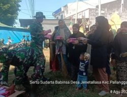 Bersinergi dengan Warga ,Koramil 05/Pallangga gelar Jum’at Bersih di TMP Pallangga