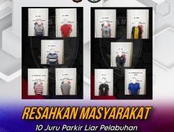 Resahkan Masyarakat, 10 Jukir Liar Pelabuhan diamankan Polres Pelabuhan Makassar