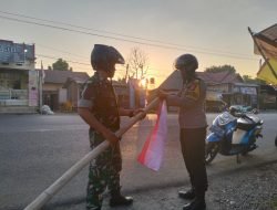Tanamkan Jiwa Nasionalisme,TRIPILAR Bontosunggu bagikan 100 Bendera Merah Putih