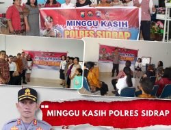Minggu Kasih, Kasat Binmas Polres Sidrap Sambangi Gereja Pantekosta di Lautang Benteng