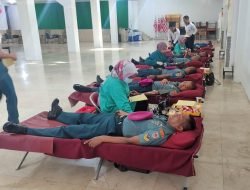 Peduli Sesama, Prajurit Yonmarhanlan VI Makassar Laksanakan Kegiatan Donor Darah