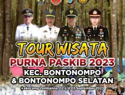 Kapolsek Bontonompo Polres Gowa Ajak Tour Wisata Purna Paskib 2023 ke Tinggi Moncong