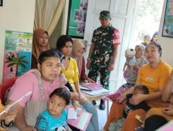 Cegah Stunting, Babinsa Bontolongkasa Aktif Dampingi Posyandu