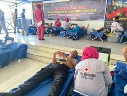 Satpolairud Polres Pelabuhan Makassar Laksanakan Donor dalam Rangka Peringati HUT ke-73 Polairud 2023