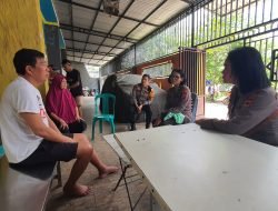 Sebagai Bentuk Kepedulian, Kapolsek Wajo Jenguk Anggotanya yang Sakit