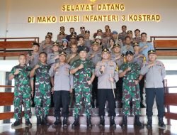 Kunjungan Silaturahmi Kapolres Gowa dan Wakapolres Gowa Ke Divisi 3/Kostrad Pakkatto