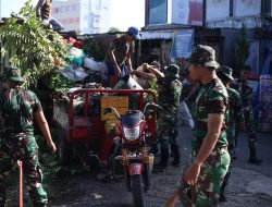 Peduli Lingkungan, Personel Ajendam XIV/Hasanuddin Laksanakan Karya Bakti Pembersihan di Pasar Daya