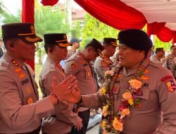 Kapolres Sidrap Hadiri Acara Pelepasan Irjen Pol Drs Setyo Boedi Moempoeni Harso di Polda Sulsel 