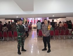 Nataru 2023, Bhabinkamtibmas Melayu Bersama Babinsa Tingkatkan Pengamanan Sejumlah Gereja di Wilkumnya