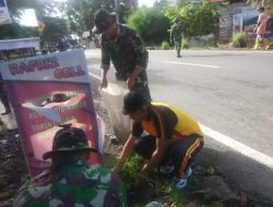 Jum’at Bersih,Polres Sinjai Bersama TNI dan Instansi Gelar Gotong Royong Bersihkan Lingkungan