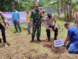 Lestarikan Lingkungan,Koramil 1409-03/Bontomarannu Bersama BRI Laksanakan Karya Bakti Penanaman Pohon