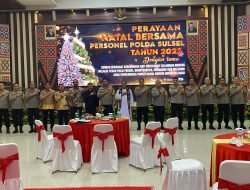 Kapolres Gowa Hadiri Perayaan Natal Bersama Personel Polda Sulsel Tahun 2023