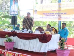 Kapolres Sidrap bersama PJU Hadiri Kegiatan Safari Apdesi di Desa Tonronge