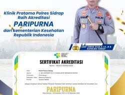 Klinik Pratama Polres Sidrap Raih Predikat Paripurna