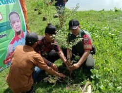 Lestarikan Lingkungan,Koramil 1409-05/Pallangga Laksanakan Karya Bakti Penanaman Pohon