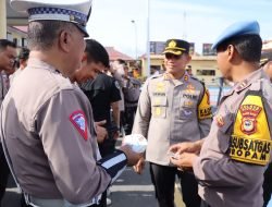 Kapolres Sidrap Pimpin Langsung Pelaksanaan Gaktibplin Terhadap Anggota