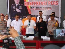 Polres Gowa Gelar Press Conference Hasil Pengungkapan Narkotika dan Obat Telarang Lainnya di Area Spot Payung
