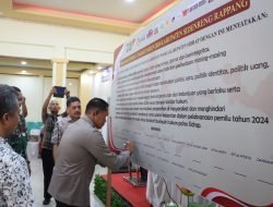 12 Hari Jelang Pemilu,Kapolres Sidrap Bersama Pj Bupati, Dandim 1420 dan Inkait Laksanakan Deklarasikan Pemilu Damai