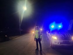 Ciptakan Keamanan Dijalan,Sat Lantas Polres Sinjai Intensifkan Patroli Malam Hari