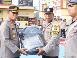 Kapolres Sidrap Serahkan Kaporlap Secara Simbolis Kepada Personil PAM TPS