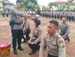 Polres Sinjai Gelar Apel Tradisi Penyambutan Bintara Remaja Lulusan Diktuba Polri Gel. II TA. 2023