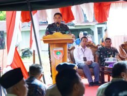 Pangdam XIV/Hsn Mengikuti Vidcon Peresmian 1.898 Titik Air Gerakan TNI AD Manunggal Air dan Bakti Sosial