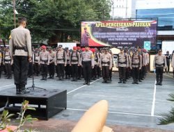 Polres Takalar Gelar Apel Pergeseran Pasukan Pengamanan TPS Pemilu 2024