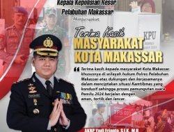 Pemungutan Suara Pemilu Berlangsung Kondusif, Kapolres Pelabuhan Makassar Berterima kasih ke Masyarakat