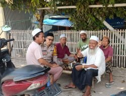 Imbau Warga Untuk Jaga Kondusifitas Pasca Pencoblosan Pemilu, Bhabinkamtibmas Pulau Kodingareng Rutin Sambang