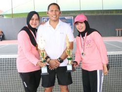 AKBP Erwin Syah Berhasil Membawa Pelti Sidrap Juara I Pada Kejuaraan Tenis Lapangan Beregu Putra Se-Sulsel