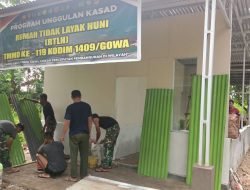 Kebut Pembangunan RTLH, Satgas TMMD 119 Kodim 1409 Gowa Terus Berkarya