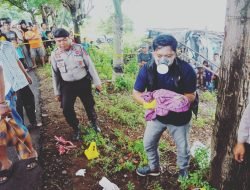 Polsek Pallangga dan Inafis Polres Gowa Datangi TKP Penemuan Mayat Bayi Perempuan