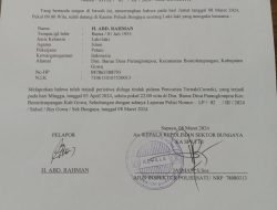 Diduga Ternak Sapinya Dicuri,H.Abd.Rahman Warga Kecamatan Bontolempangan Gowa Resmi Lapor Polisi