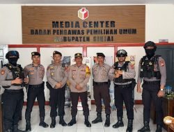 Personel Polres Sinjai Gelar Patroli, Kontrol Kantor KPU dan Bawaslu
