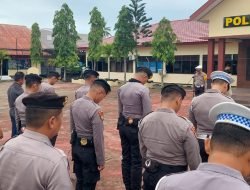 Personel Polres Sinjai Yang Terlibat Ops Keselamatan dan OMB Kembali Apel Siaga, Antisipasi Guantibmas di Hari libur