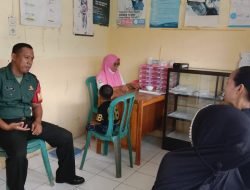 Peduli Kesehatan,Babinsa Koramil 06/Bajeng Pendampingan Kesehatan Cegah Stunting