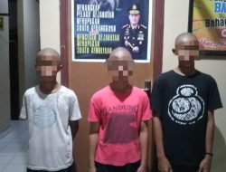 Personel Polres Sidrap Amankan Tiga Remaja Yang Diduga Mencuri Sepeda Ontel di Sekitar Masjid Baiturrahim Panreng