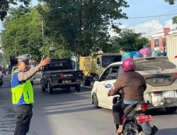 Pengaturan Pagi Satlantas Polres Takalar, Berikan Rasa Aman dan Nyaman Bagi Warga Beraktifitas di Bulan Ramadhan