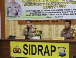 Kapolres Sidrap Pimpin Latihan Pra Operasi Ketupat 2024