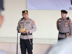 Polres Gowa Gelar Upacara Kenaikan Pangkat Pengabdian Anggota Polri dan ASN Reguler