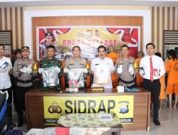 Kapolres Sidrap bersama Pj. Bupati dan Kasdim 1420 Rilis Hasil Operasi Kegiatan Rutin yang Ditingkatkan