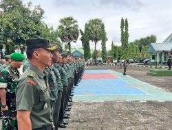 Pimpin Apel Pemberangkatan Cuti Lebaran, Dandim 1409/Gowa Tekankan Faktor Keamanan