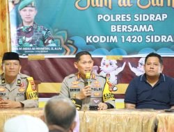 Kapolres Sidrap Ajak Warga Jaga Kamtibmas Jelang Lebaran Melalui Program Jumat Curhat